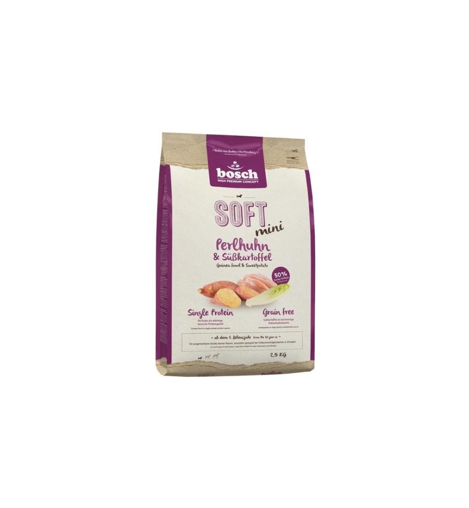 BOSCH TIERNAHRUNG - Soft Adult Mini, Pintade et patate douce, 2.5 kg