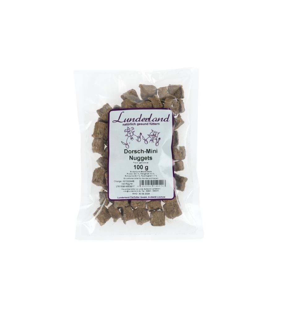 LUNDERLAND - Friandise Mini-nuggets de cabillaud, 100 g
