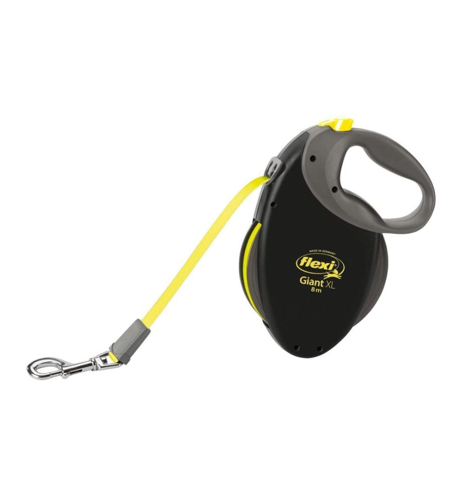 FLEXI - Laisse de chien FLEXI - Giant XL, 8 m, noir/jaune fluo