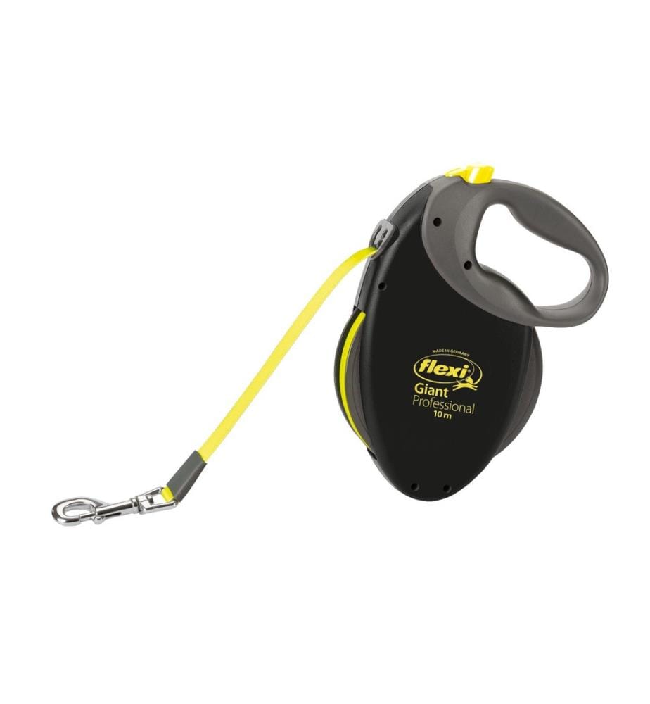 FLEXI - Laisse de chien FLEXI - Giant Professional L 10 m, noir/jaune fluo