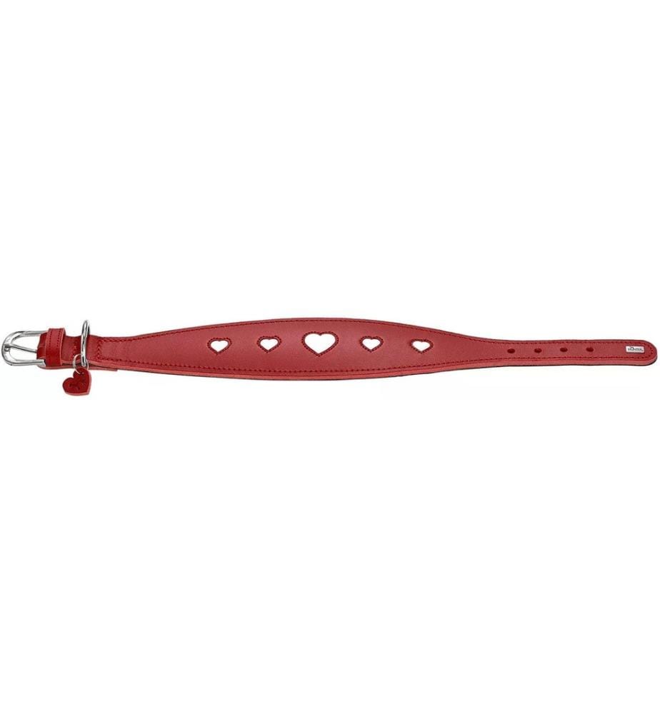 HUNTER - Collier Lévrier Love 47/S-M, Rouge/Noir