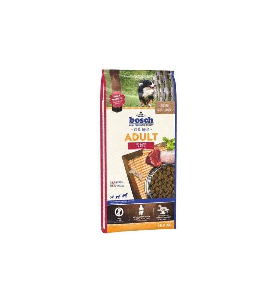 BOSCH TIERNAHRUNG - Alimentation sèche Adulte Agneau et riz, 15 kg