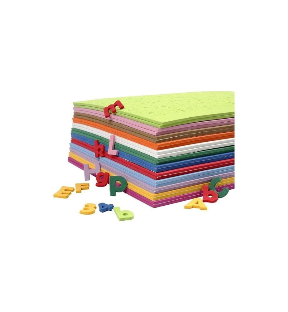 CREATIV COMPANY - Set de caoutchouc mousse 20 mm 24 pièces, Multicolore