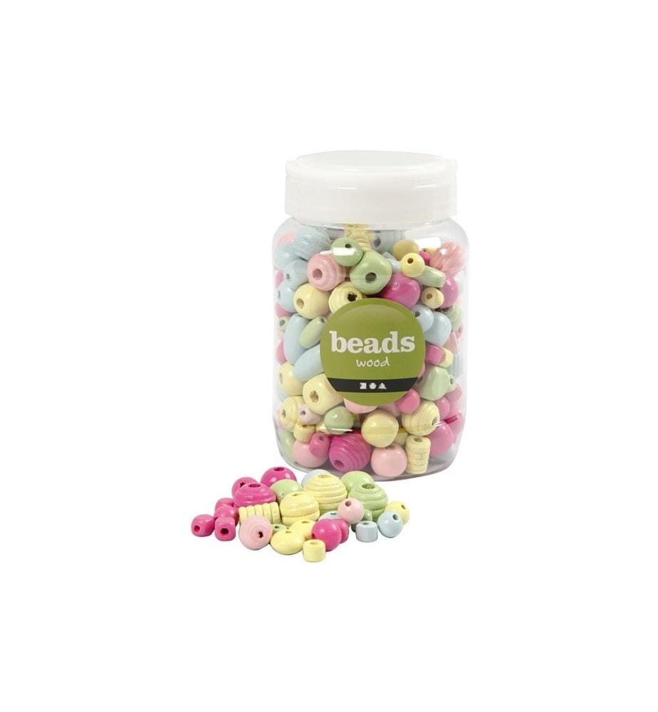 CREATIV COMPANY - Billes de bois 10-15 mm, assorti