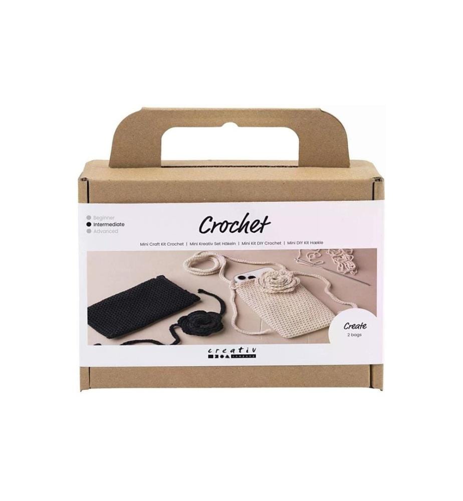 CREATIV COMPANY - Kits de bricolage Sac au crochet avec rose