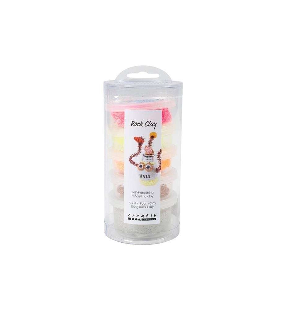 CREATIV COMPANY - Set de modélisation Stoneclay 4 x 14 g, rouge-orange