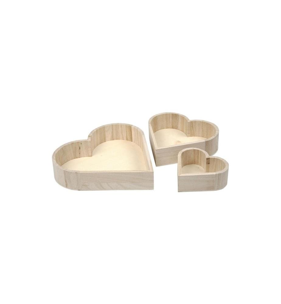 CREATIV COMPANY - Article en bois 13-25 cm Bol, 3 pièces