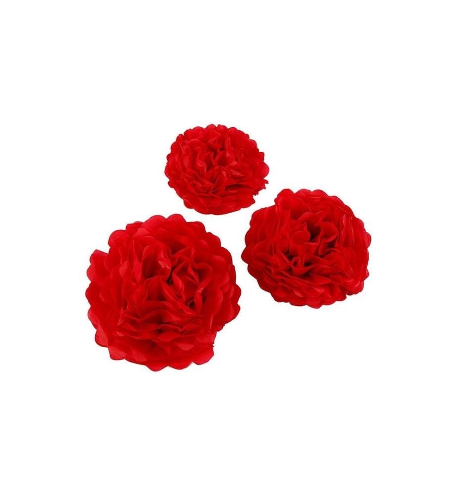 CREATIV COMPANY - Pompons 20 + 24 + 30 cm 3 pièces