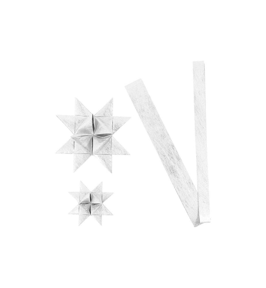 CREATIV COMPANY - Ruban cadeau Bande de papier Étoiles Fröbel en argent