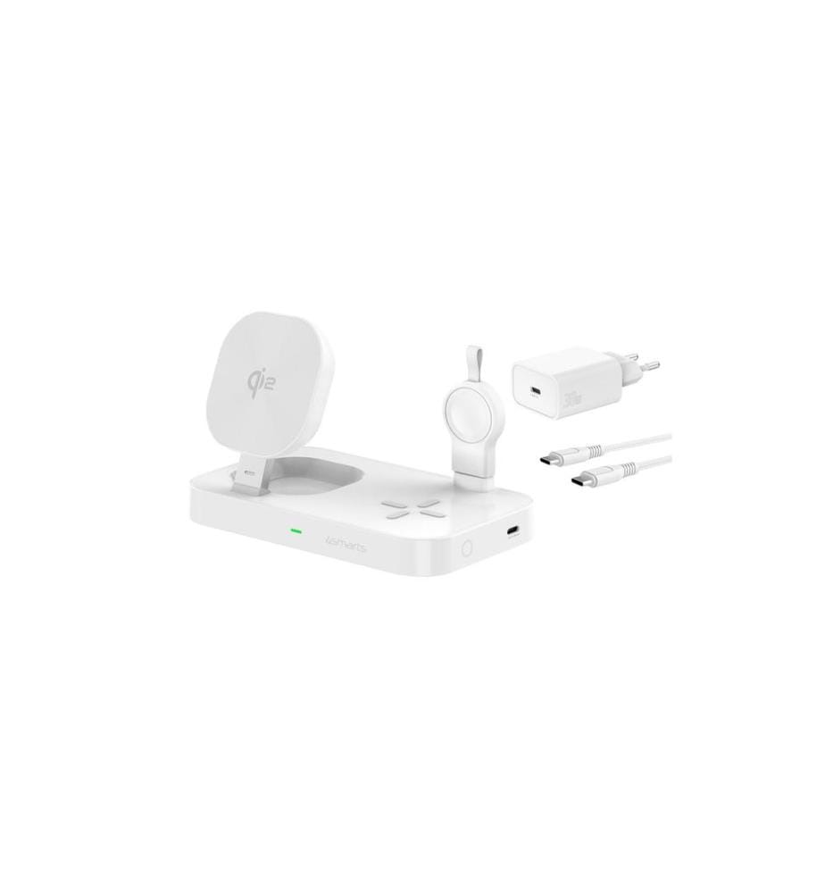 4SMARTS - Station de recharge Qi2 Trident avec chargeur pour Samsung Watch, blanc