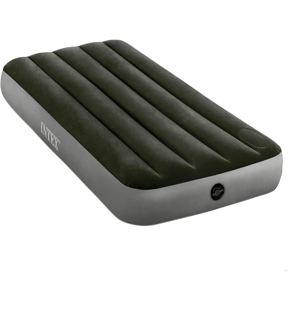 Matelas gonflable Downy gonfleur à pied 1 personne 1,91 x 0,76 x 0,25 m - Vert Foncé