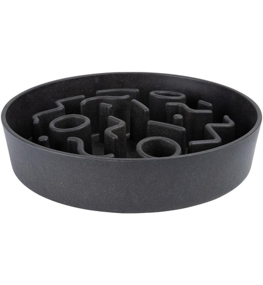 DISTRICT 70 - Bol en bambou Bamboo Dog Slow Feeder Ø 28 cm, gris foncé