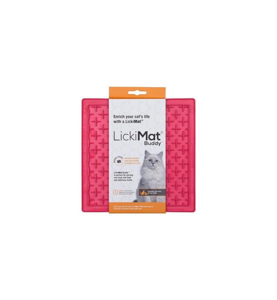 LICKIMAT - Tapis d'alimentation Cat Buddy, 20 x 20 cm, rose