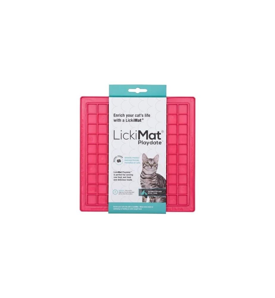 LICKIMAT - Tapis d'alimentation Cat Playdate, 20 x 20 cm, rose