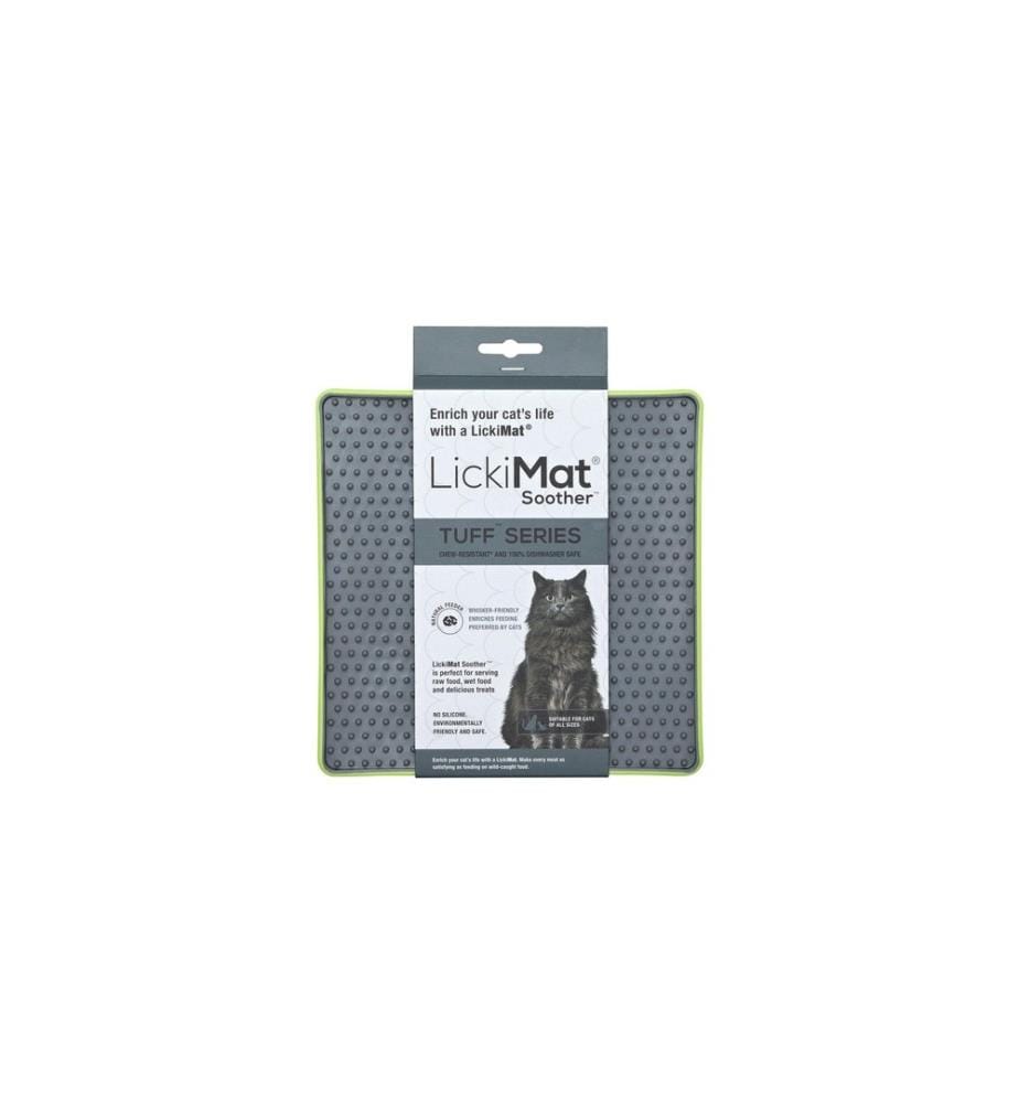 LICKIMAT - Tapis d'alimentation Cat Soother Tuff, 20 x 20 cm, vert