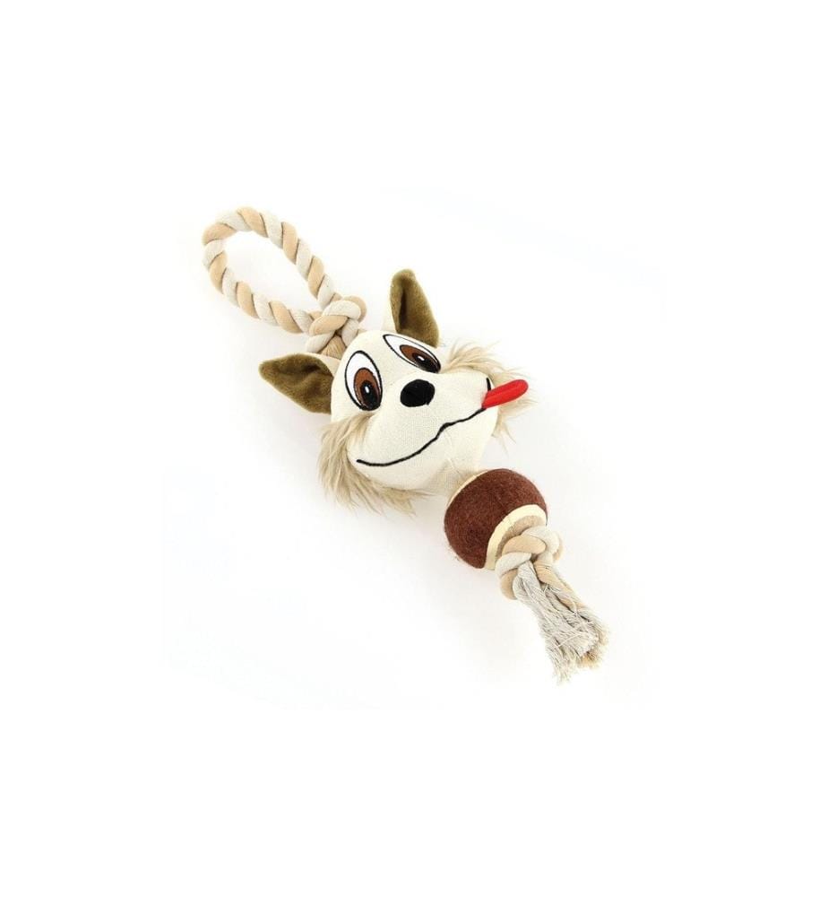 SWISSPET - Jouet pour chien Crazy-Fox, 40 cm, beige