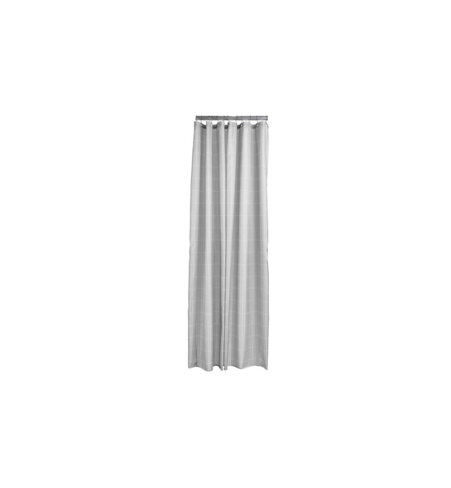 ZONE DENMARK - Rideau de douche Tiles 180 x 200 cm, Gris clair