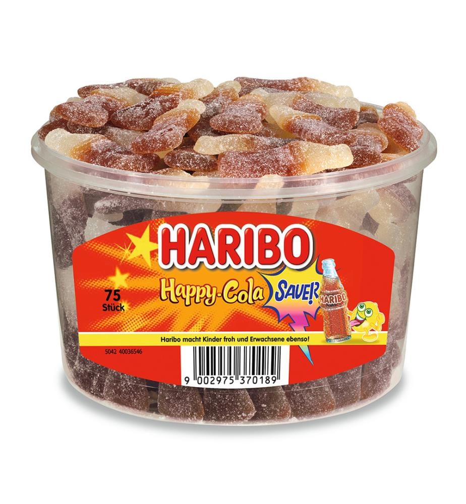 1x Boîte de Happy Cola aigre boîte - 75 pièces
