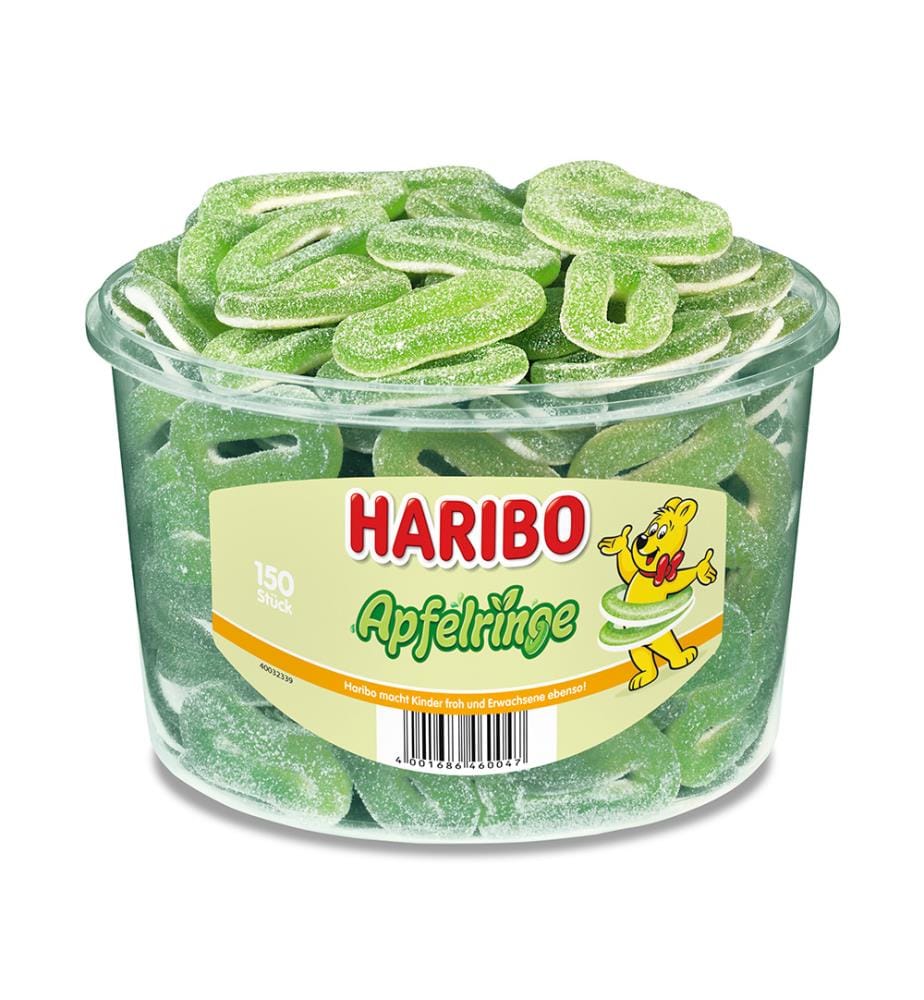 1x Anneaux de pomme acides en boîte 150 pièces - 1200 g