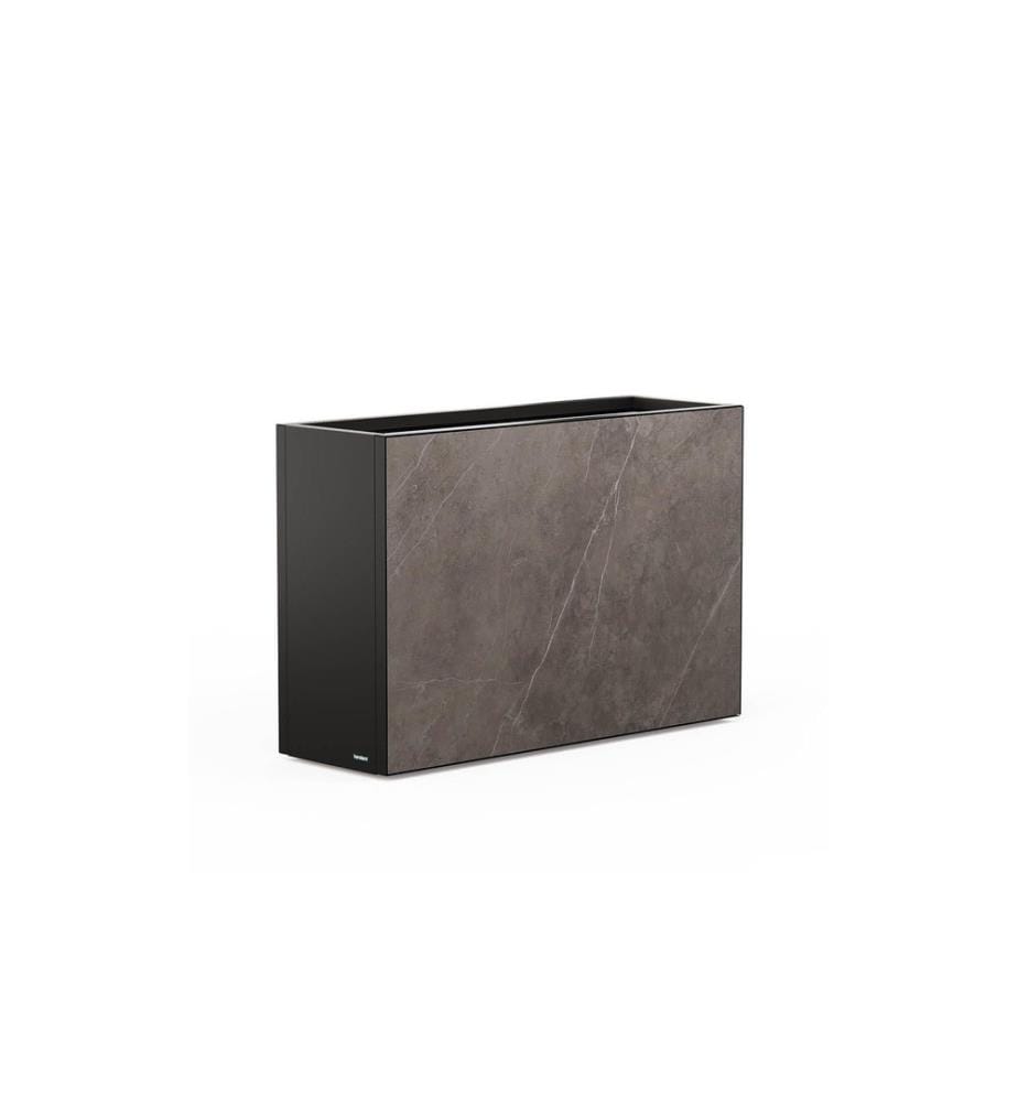 HERSTERA - Bac à fleurs Deco Divider Laminate 120 x 25 x 80 cm, noir