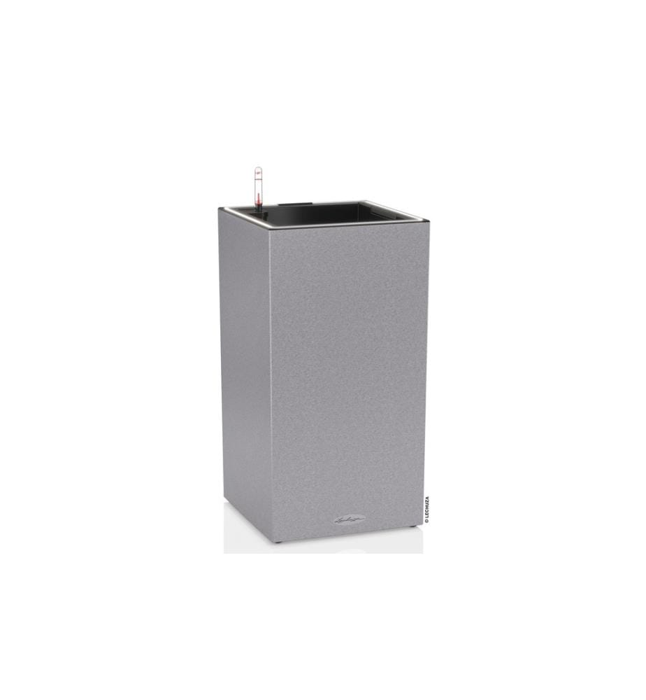 LECHUZA - Pot de fleur Canto Stone 30 High LED, Stone Gray