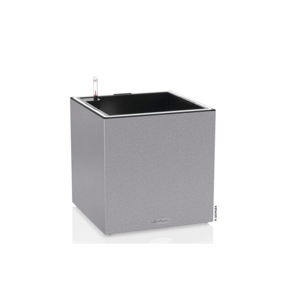 LECHUZA - Pot de fleur Canto Stone 40 Low, Stone Gray
