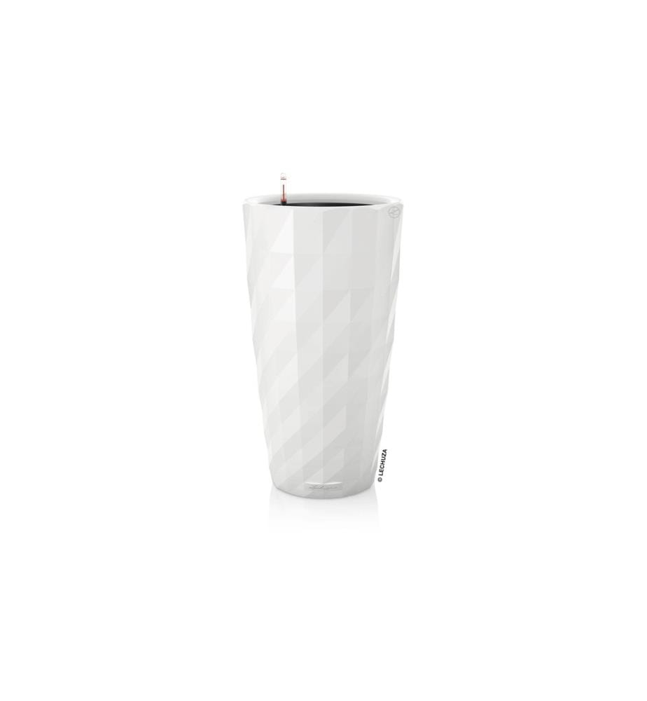 LECHUZA - Pot de fleur Diamante Premium 40, Blanc