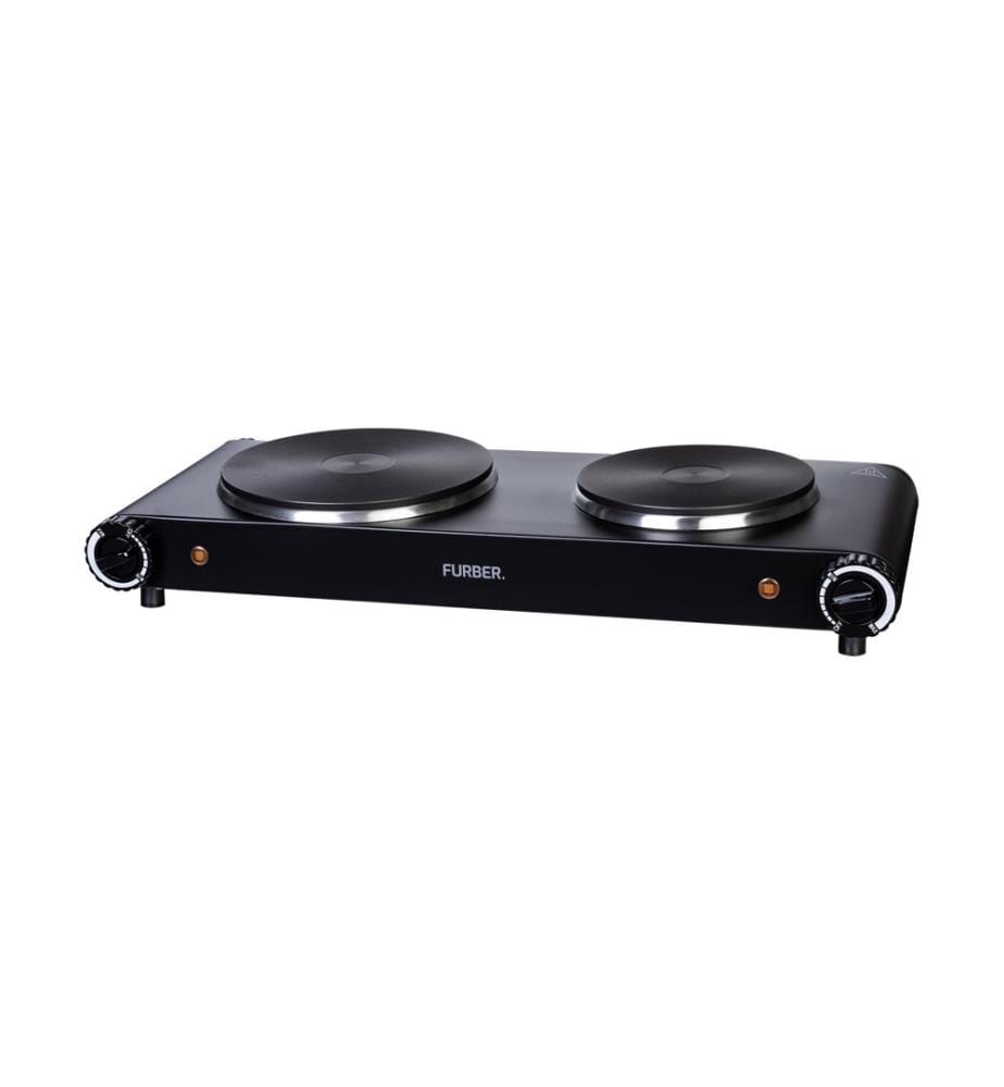 FURBER - Plaque de cuisson double Noir, 1500 W / 1000 W