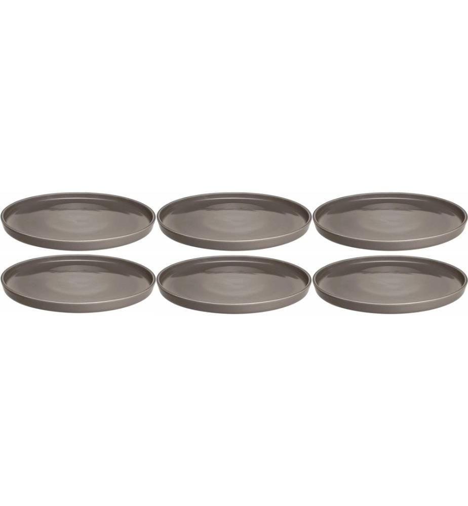 LEONARDO - Assiettes pour le petit-déjeuner et à dessert Roma 6 Pièce/s,Taupe