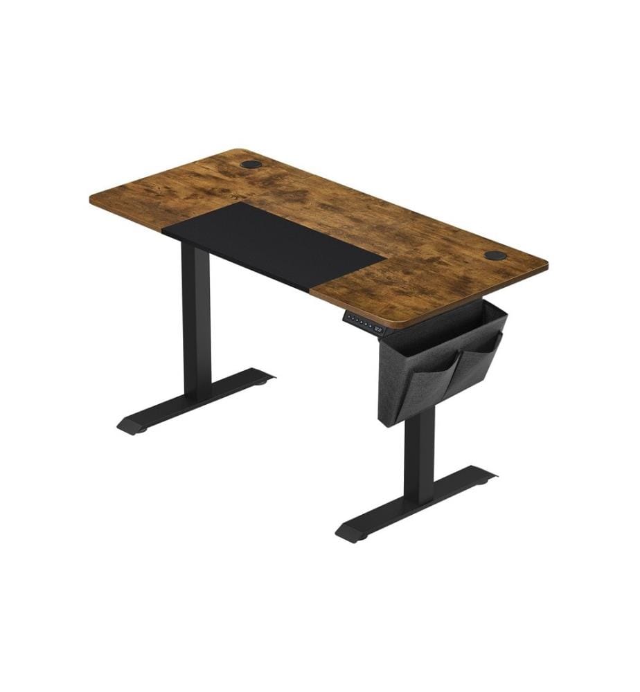 Songmics - Table haute 120 x 60 cm, brun vintage-noir
