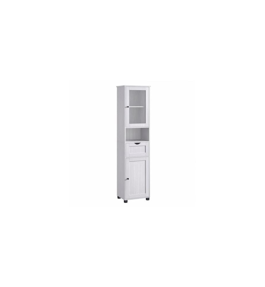VASAGLE - Vitrine Style maison de campagne 40 x 165 cm, Blanc