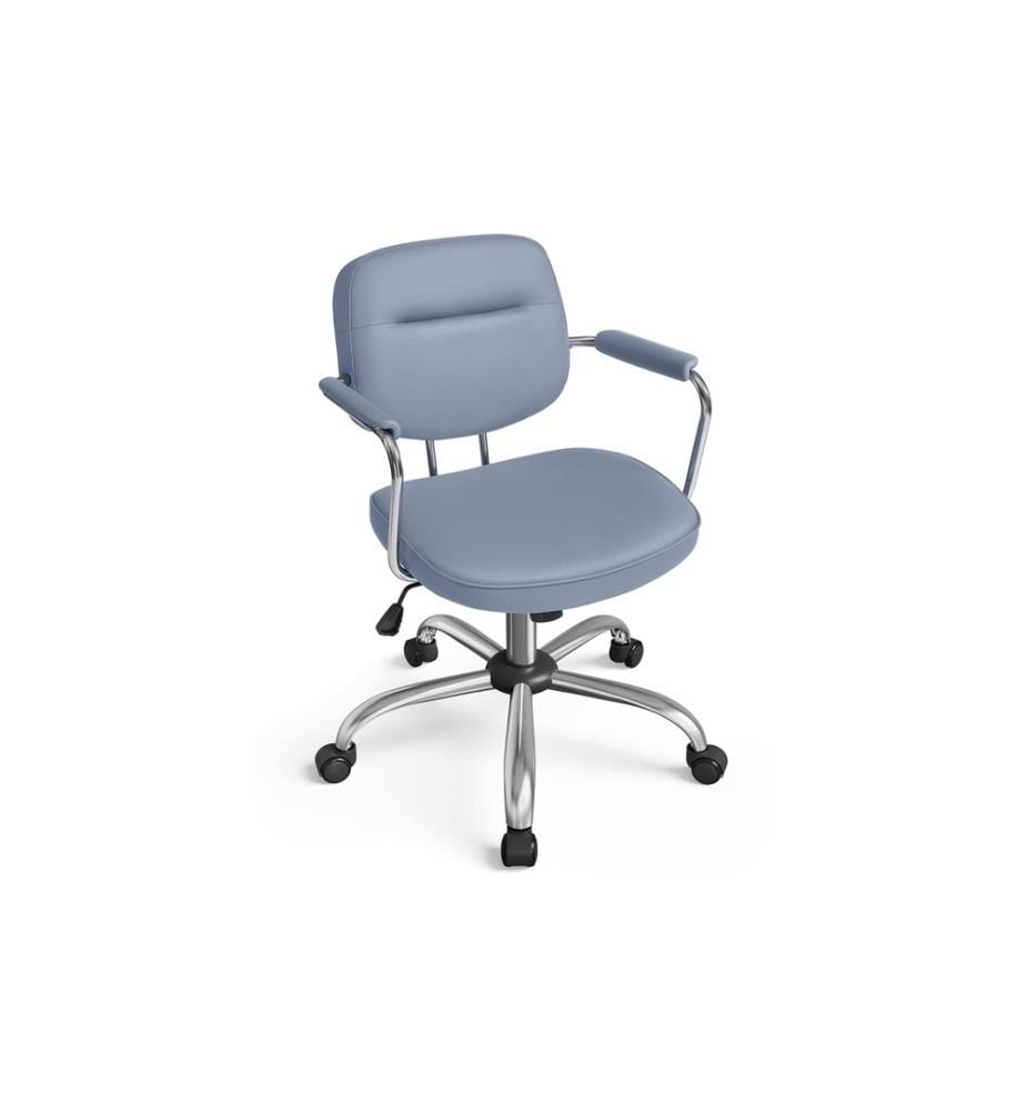 Songmics - Chaise de bureau avec dossier rembourré et accoudoirs, Bleu