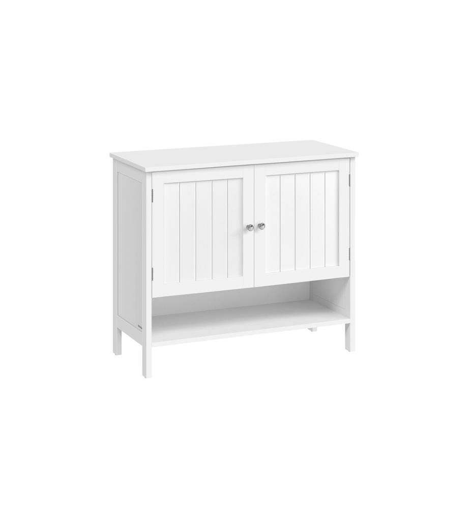 VASAGLE - Armoire à chaussures Style maison de campagne 80 x 70 cm, Blanc