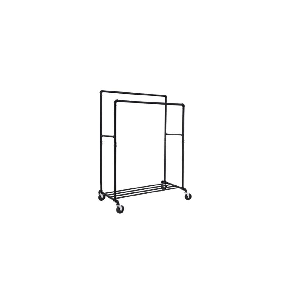 Songmics - Porte-manteau Conception de tuyaux d'eau 146 - 162 cm, fer