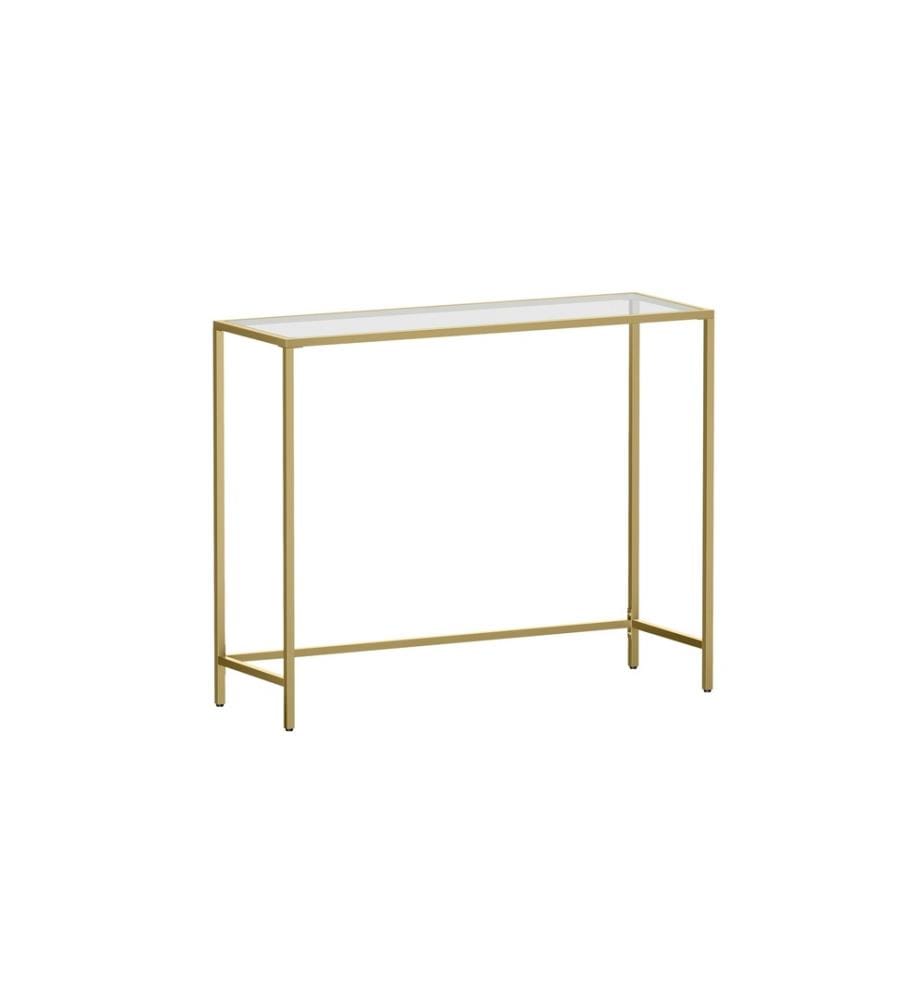 VASAGLE - Table console 80 cm x 100 cm, Doré