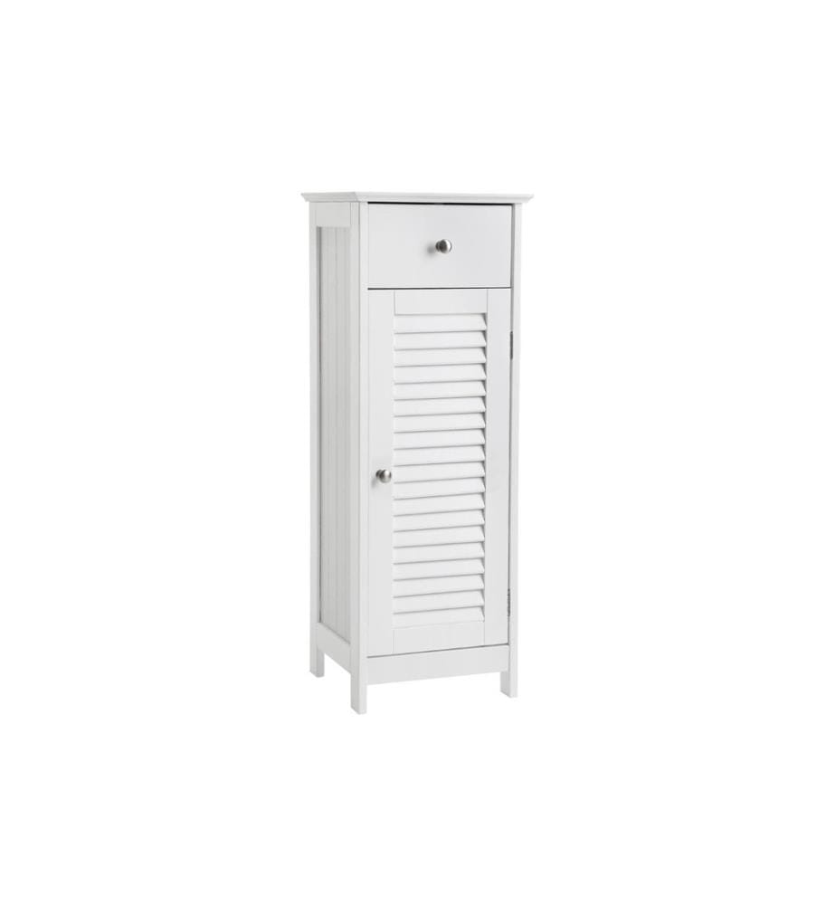 VASAGLE - Étagère de salle de bain avec porte 32 x 87 cm, Blanc