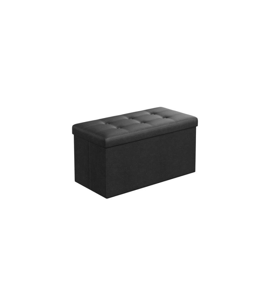 Songmics - Coffre de siège avec rangement 76 x 38 cm, Noir