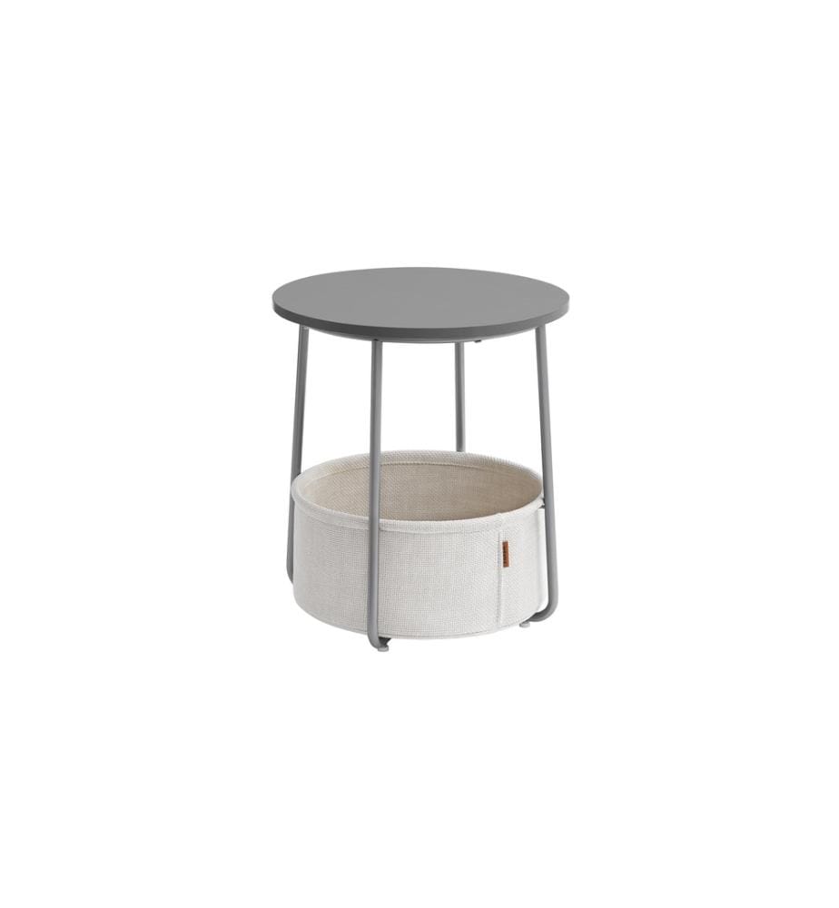 VASAGLE - Table d'appoint 45 x 51 cm, gris / beige