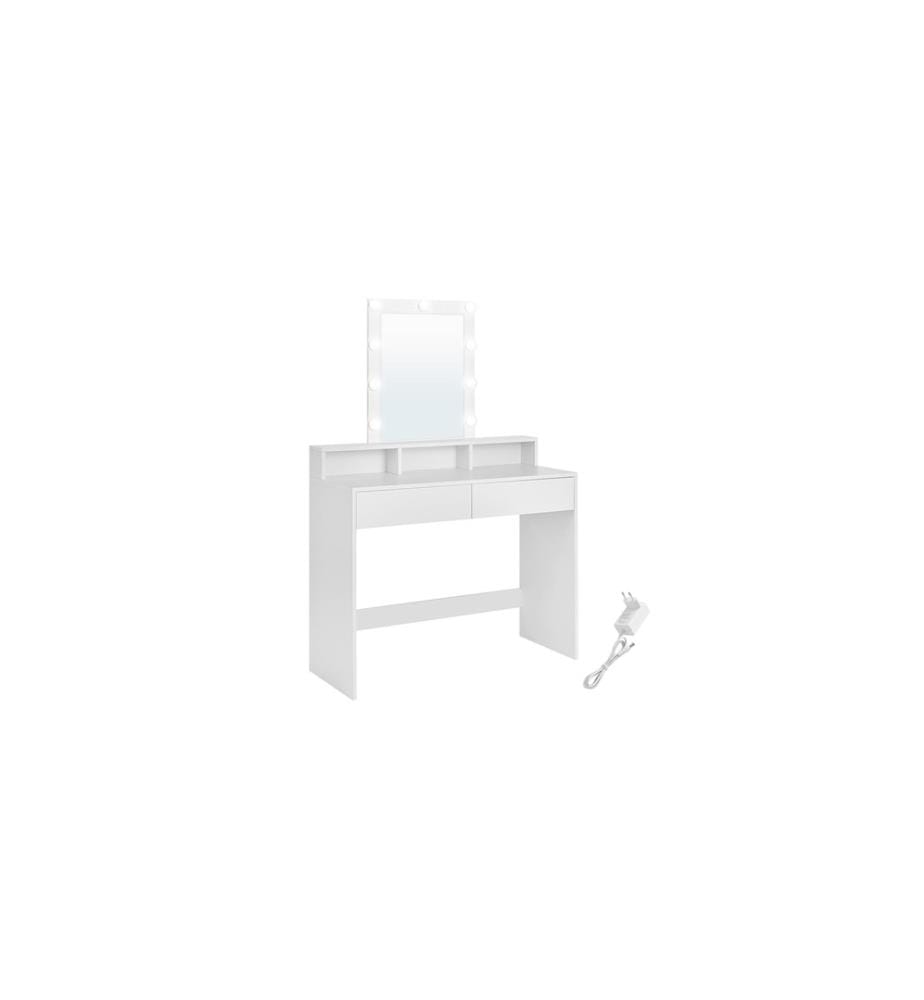VASAGLE - Coiffeuse 100 x 40 x 145 cm, blanc