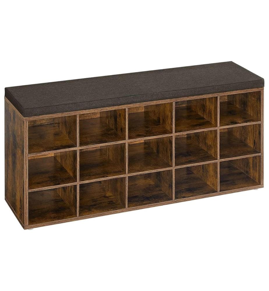 VASAGLE - Armoire à chaussures Industriel 105 x 48 cm, Brun