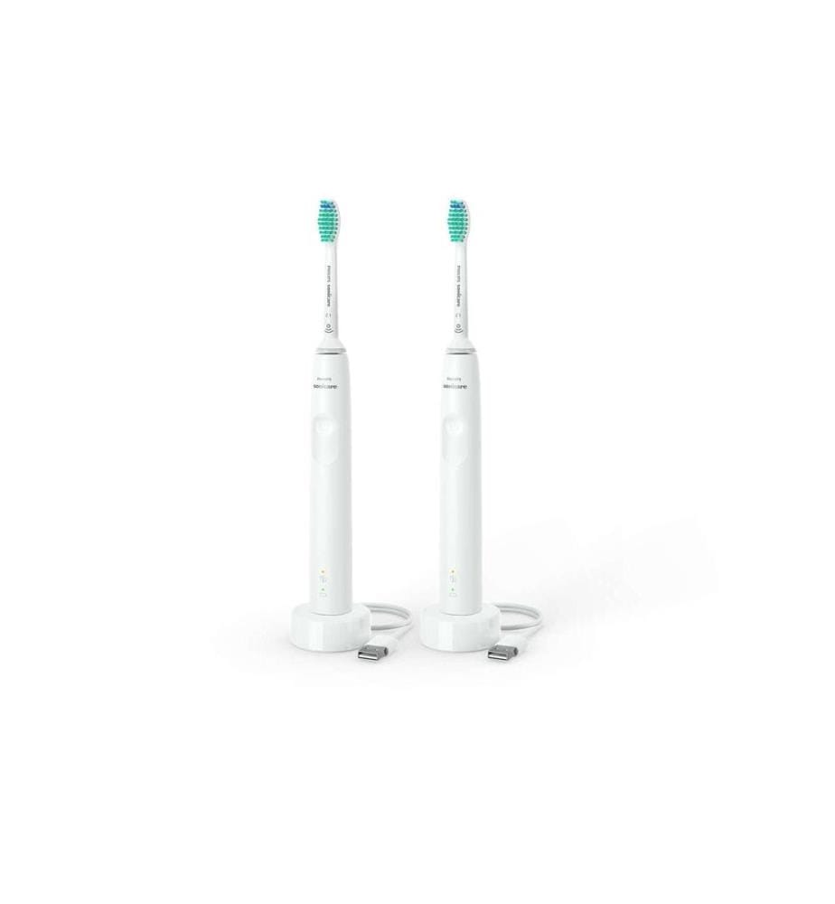 PHILIPS - Brosse à dents sonique Duo Sonicare Series 3100 Blanc