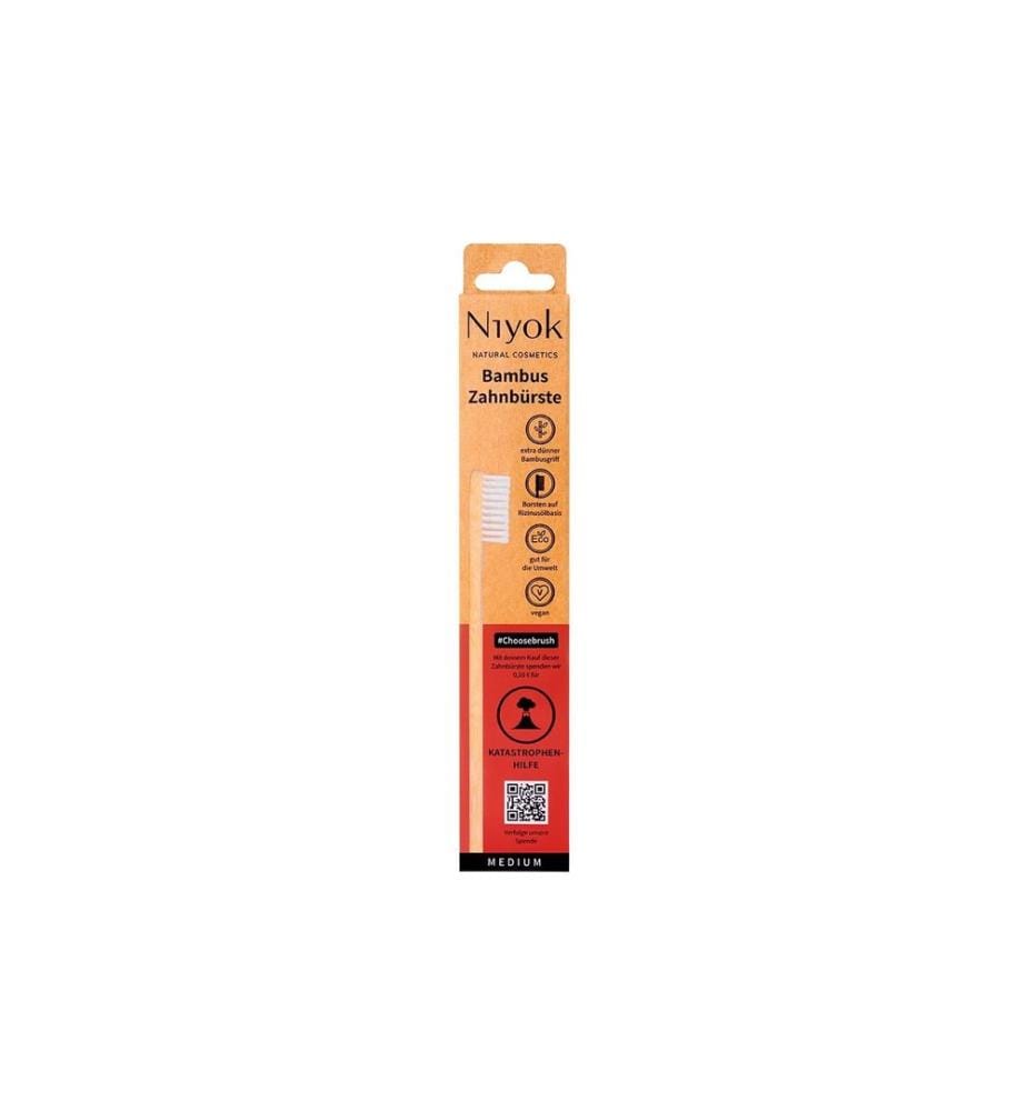 Niyok - Brosse à dents manuelle Aide aux sinistrés du bambou 1 pièce
