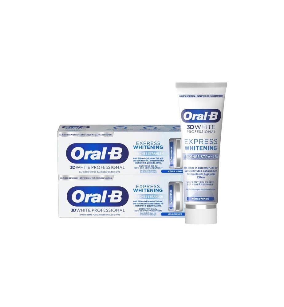 Oral-B Dentifrice 3D White Professional Blanchiment express 2 x 75 ml