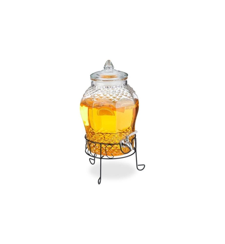 RELAXDAYS - Distributeur à boissons Vintage verre, 8 litres