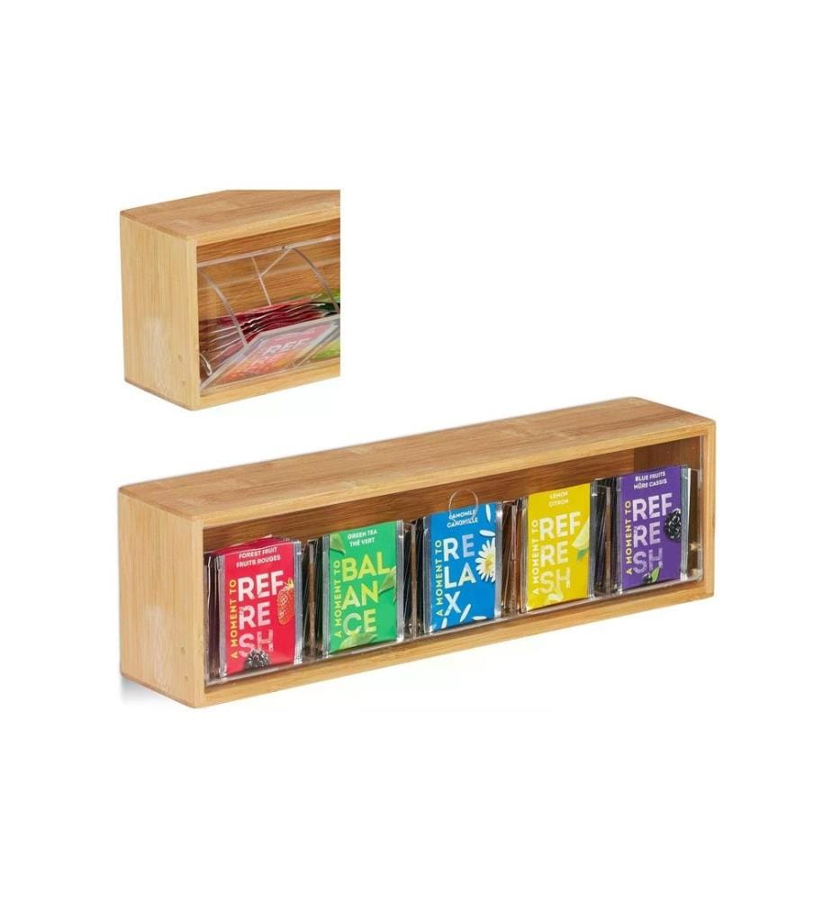 RELAXDAYS - Boîte à sachets de thé Brun