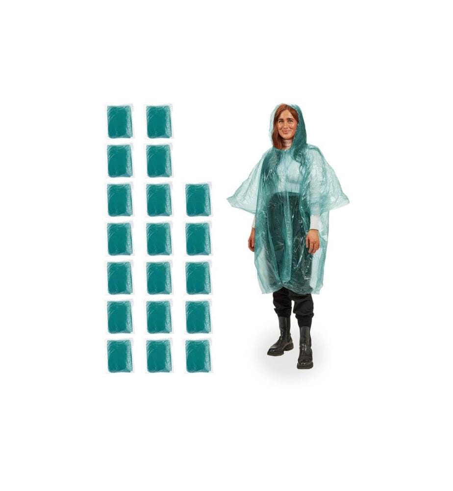 RELAXDAYS - Poncho de pluie 20 pièces, Vert