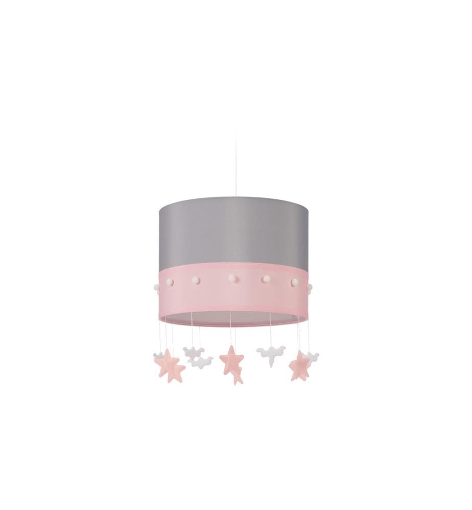 RELAXDAYS - Lampe suspendue Ciel Gris/rose/blanc