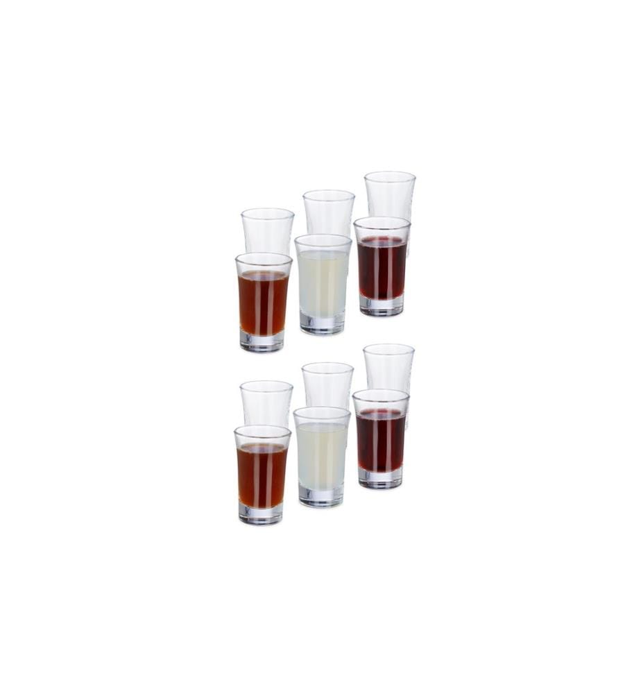 RELAXDAYS - Verre à schnaps 4 cl, 12 pièces