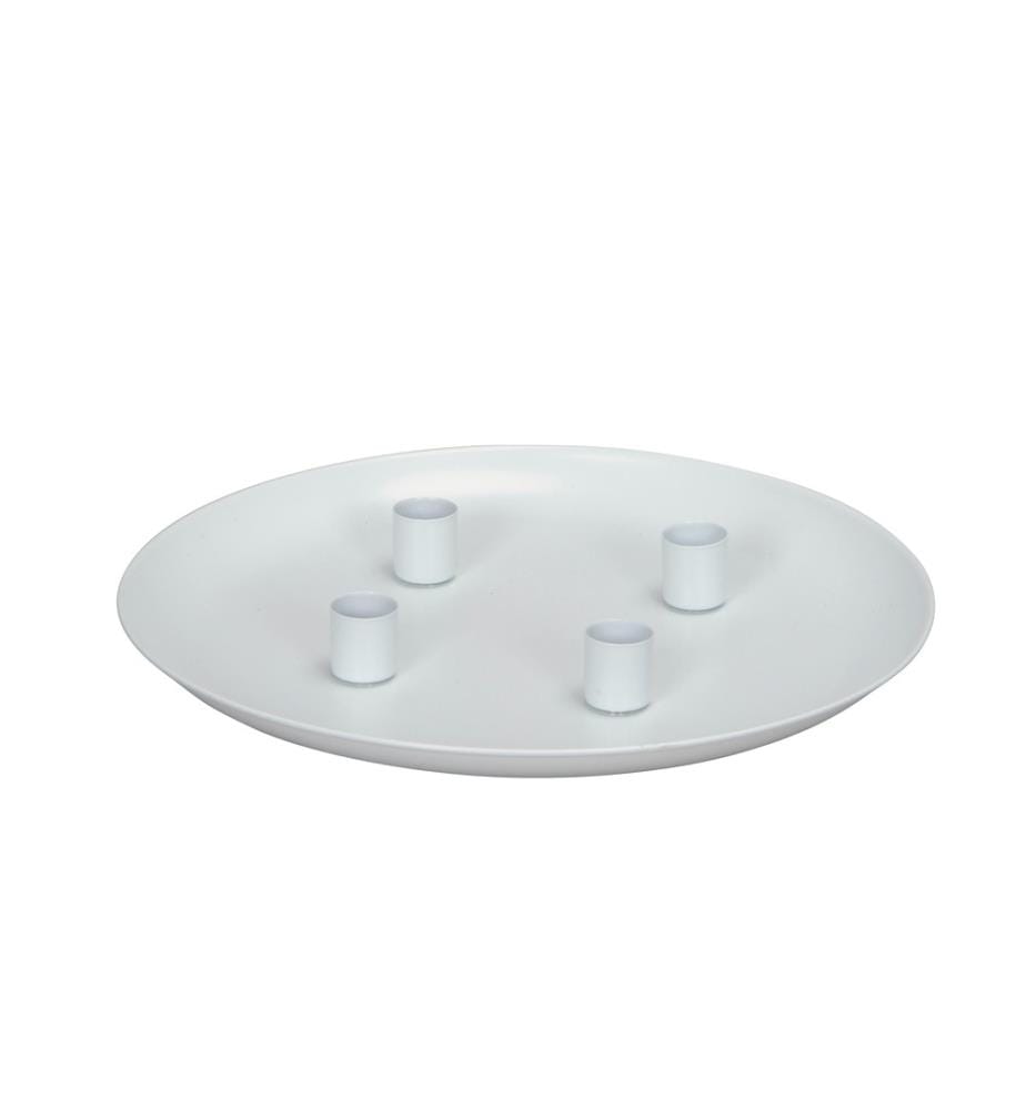 COCON - Porte-bougies Assiette, Blanc