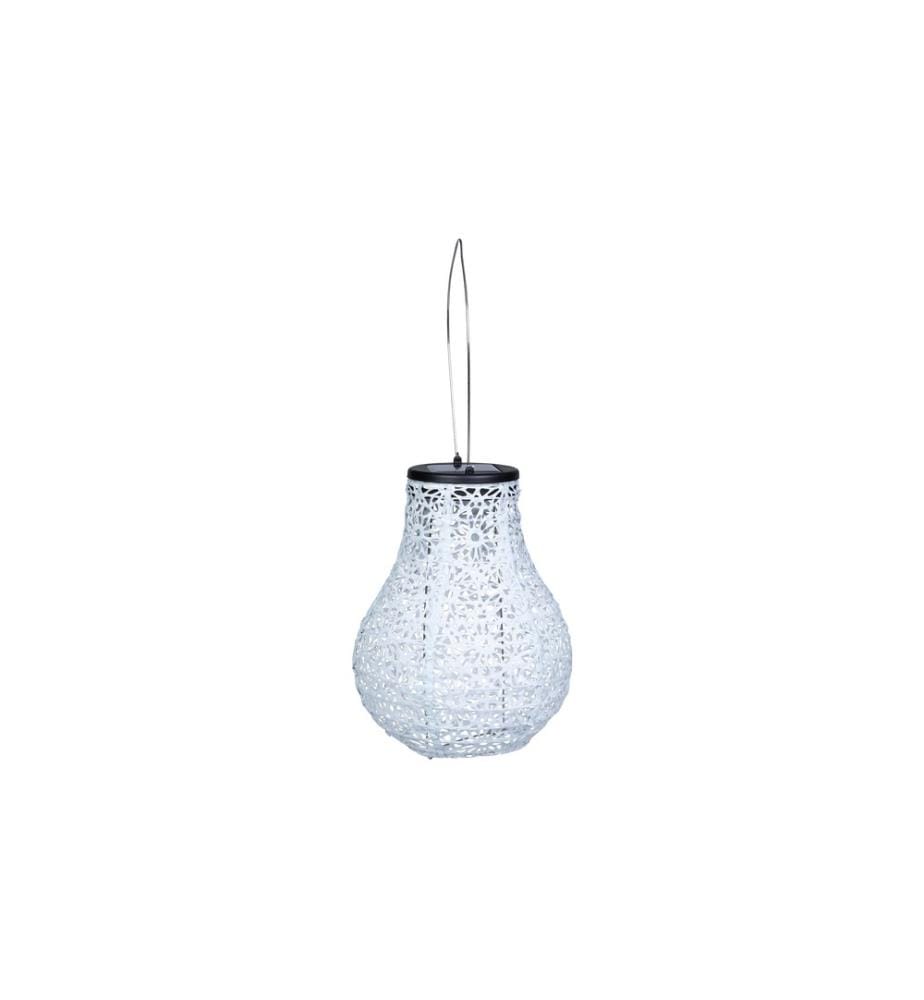COCON - Lampion LED Solaire Poire, Gris clair